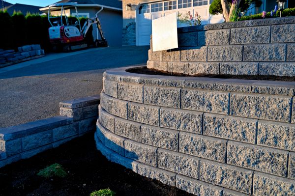 Stone Retaining Wall Repair in Mansfield